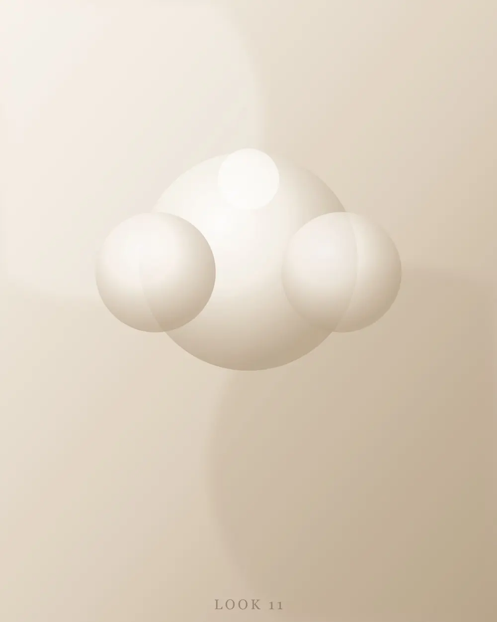 Paired pearl earrings
